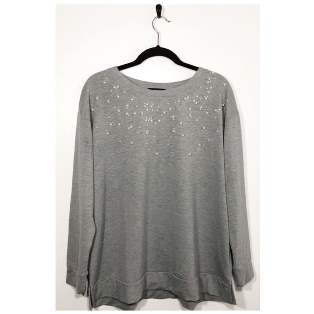 Lane Bryant Pearl Embellished Top